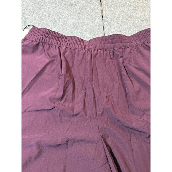 Calvin Klein Pants Womens Medium Purple Pleated Crop Wide Leg High Rise Pull On - Picture 2 of 6